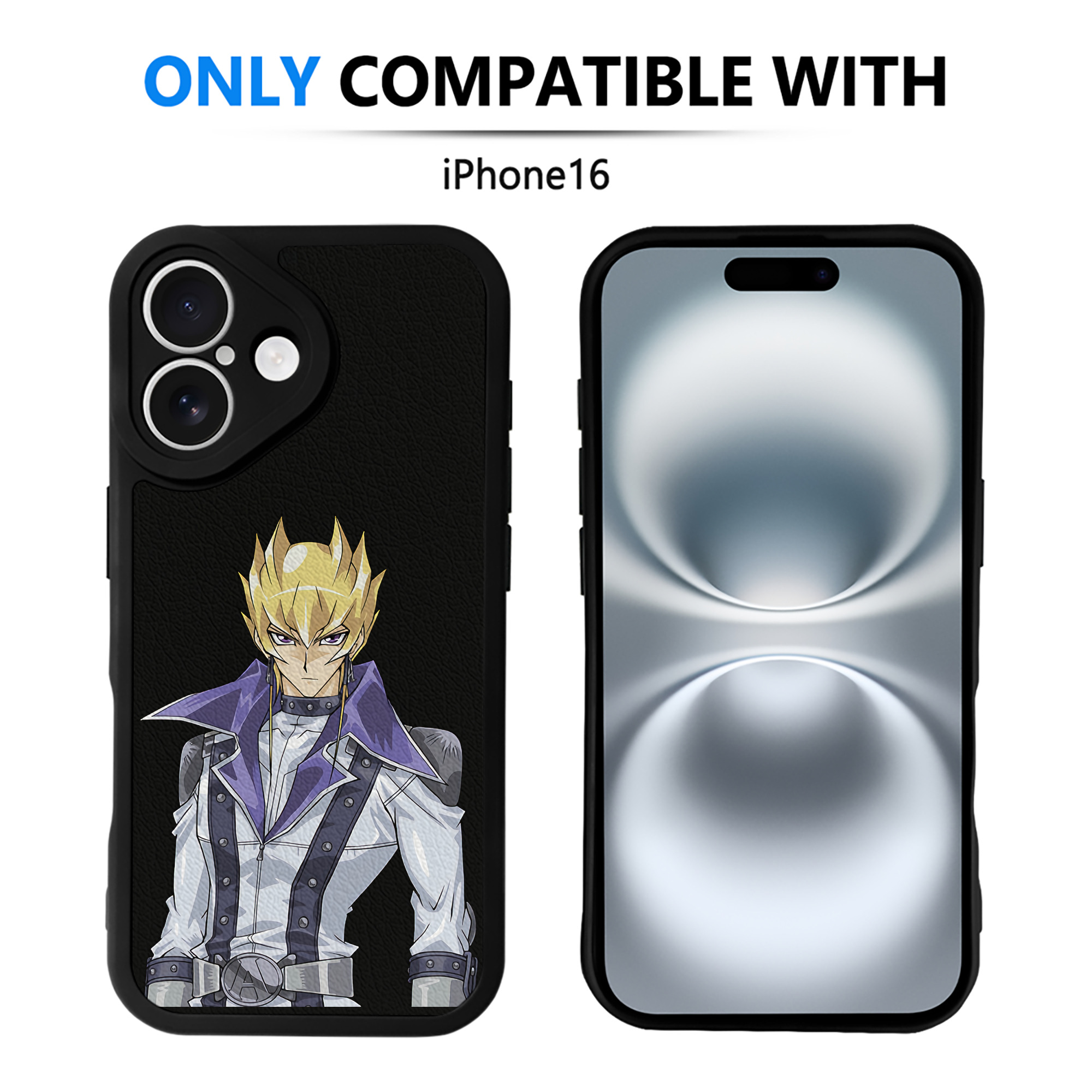 遊☆戯☆王 Yu-Gi-Oh! 【iPhone 16シリーズ対応】シリコンスマホケース（レザー調） 材質：シリコン